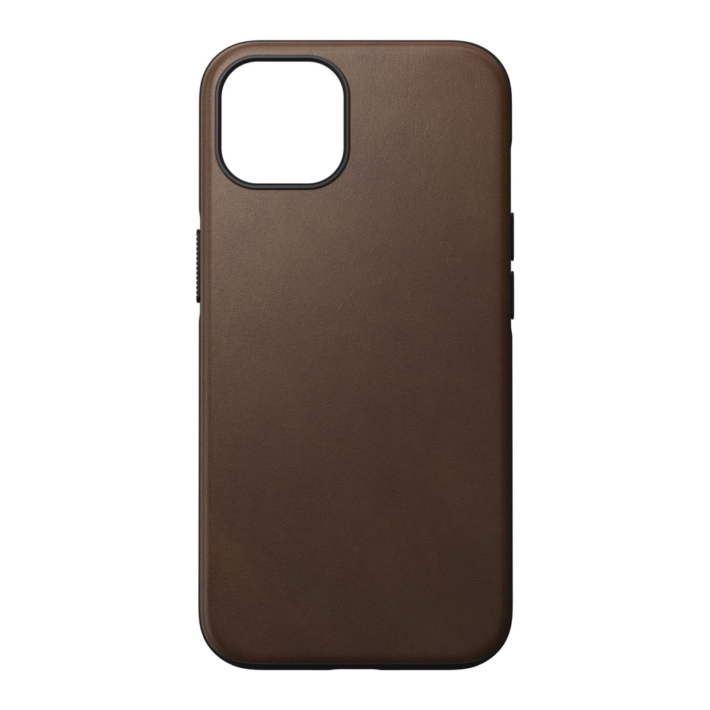 Чехол-накладка Nomad Modern Leather Case for iPhone 13 MagSafe - Rustic Brown. Материал верха натура